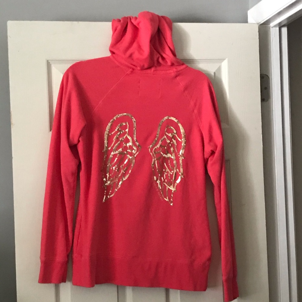 Victoria Secret angel winged sequin hoodie